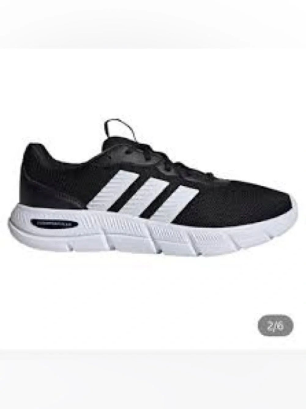 NEW adidas Cloudfoam Flex Black And White Sneakers